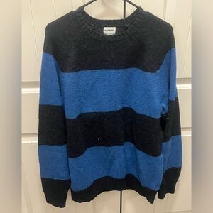 Old Navy Men's Sweater with Black and Blue Stripes